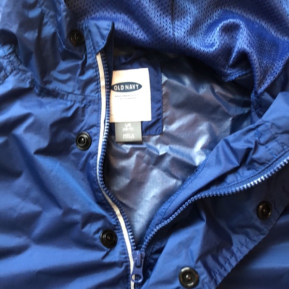 Old Navy Boys Hooded Soft Shell Windbreaker Pull Over Style Size L 10/12 - Picture 6 of 12